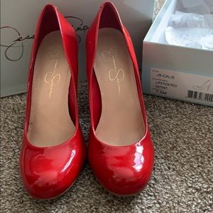Jessica Simpson Lipstick Red Patent Leather Heels